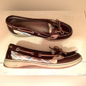 Sperry leather and plaid boat shoes - W7M